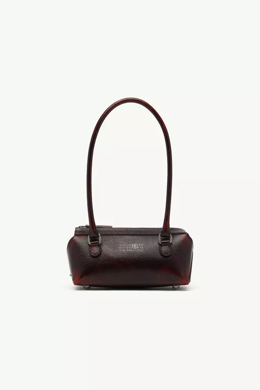 Bauletto Shoulder Bag Mini crackled leather