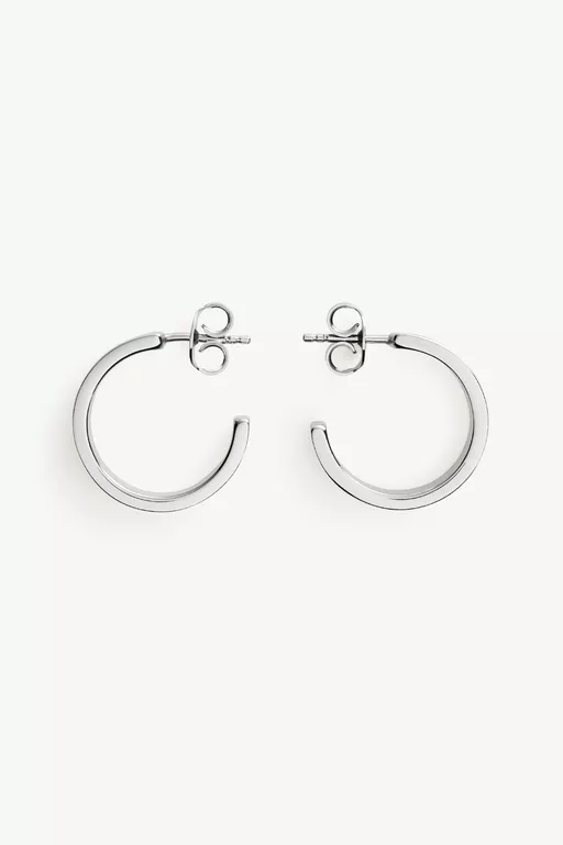 Numeric Minimal Signature Hoop Earrings - Candle