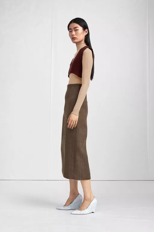 Lived-In Raw-Edge Knit Vest - Waistcoats