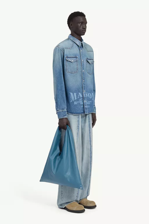 Laser-printed denim shirt - Shirts