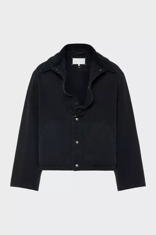 Folded Collar Denim Jacket