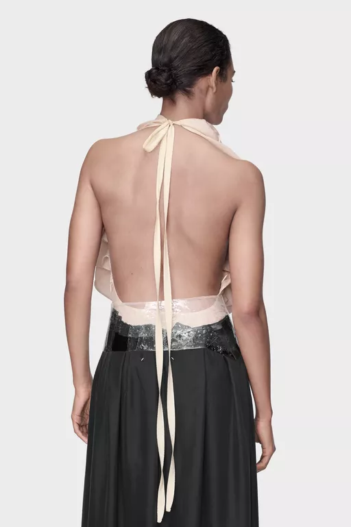 Ruffle Halter Top - Tops