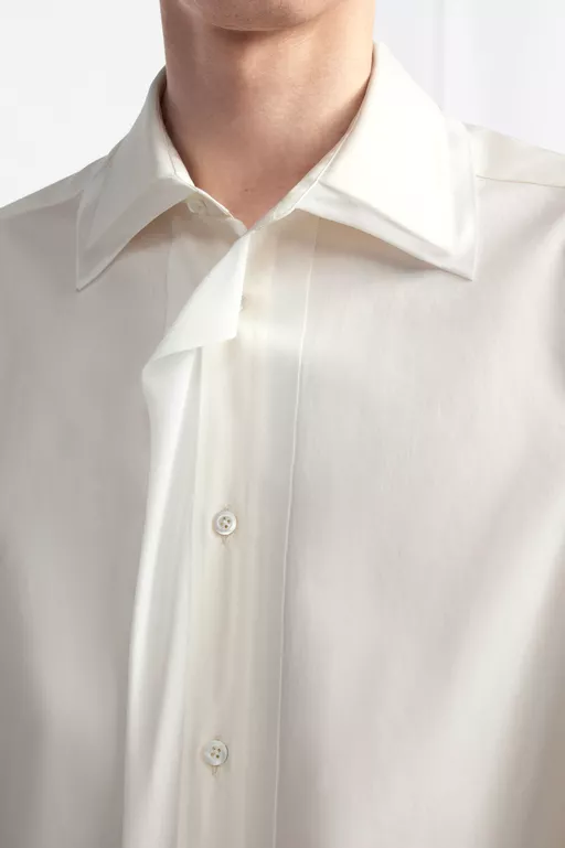 Fusion Velvet Placket Cotton Shirt - Long-sleeved Shirt