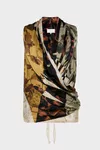 Ivory - Draped Silk Top