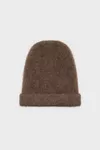 Marr&oacute;n - Gorro de lana de alpaca