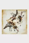 Beige - Printed Silk Foulard