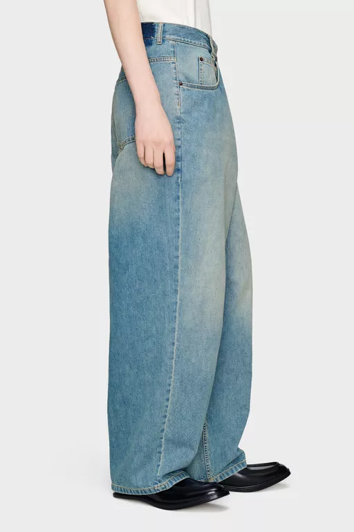 Wrap Denim Jeans - Denim