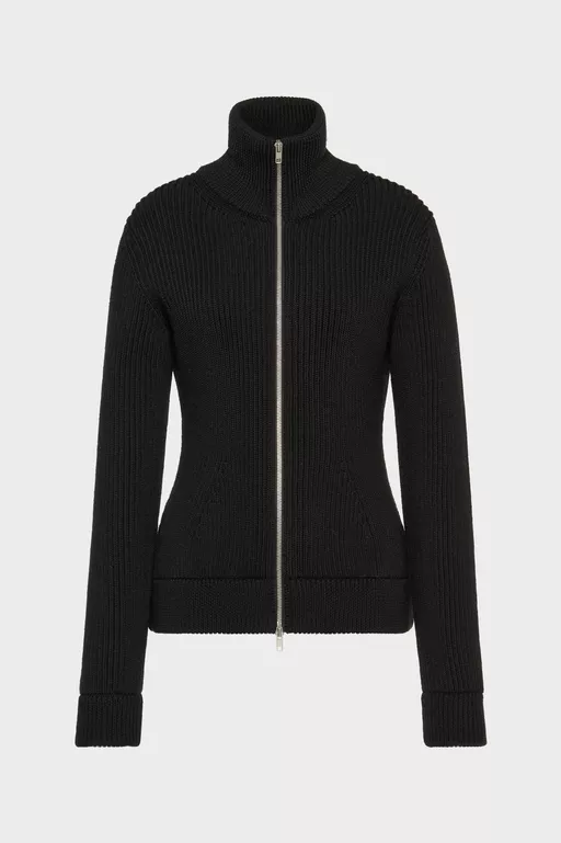 Wool zipped cardigan - Overalls