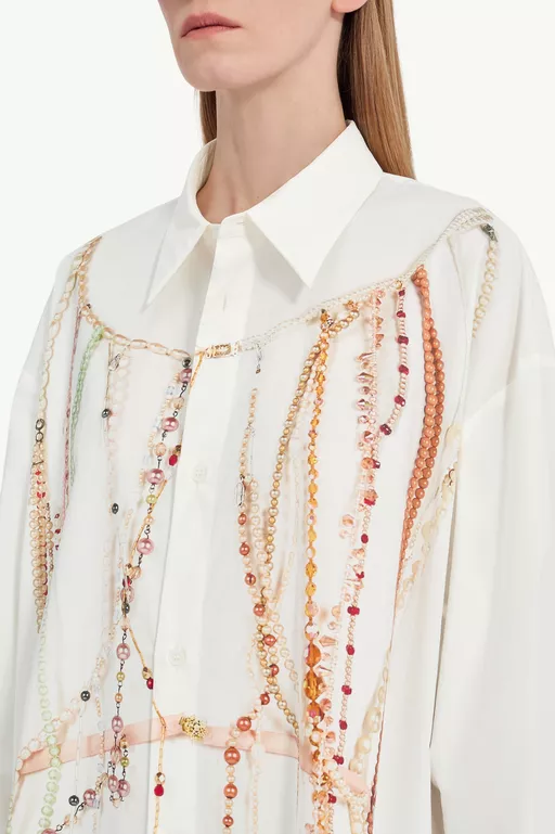 Pearl Shirt Dress - Dresses