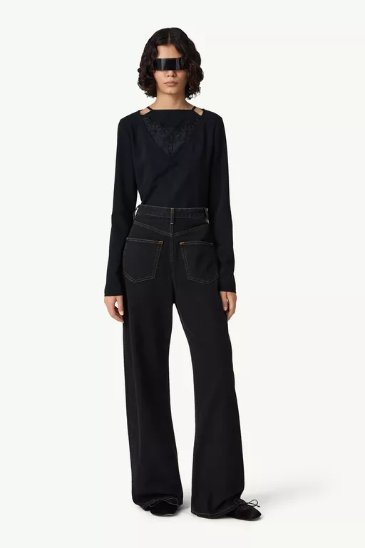 Wide-leg denim jeans - Denim
