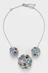 Polished palladio - Cluster Show Spheres Necklace