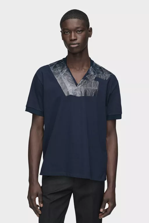 T-shirt con scollo a V taped - Polo
