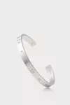 シルバー - ナンバリング カフブレスレット 6.5mm