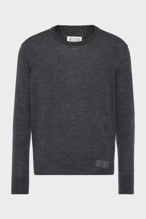 Wool-blend patch sweater - Crewneck
