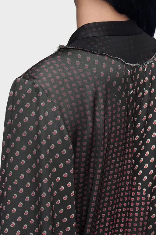Vestido camisero midi estampado - Vestidos Midi
