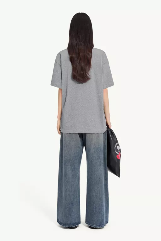 Label cotton jersey T-shirt - T-shirts