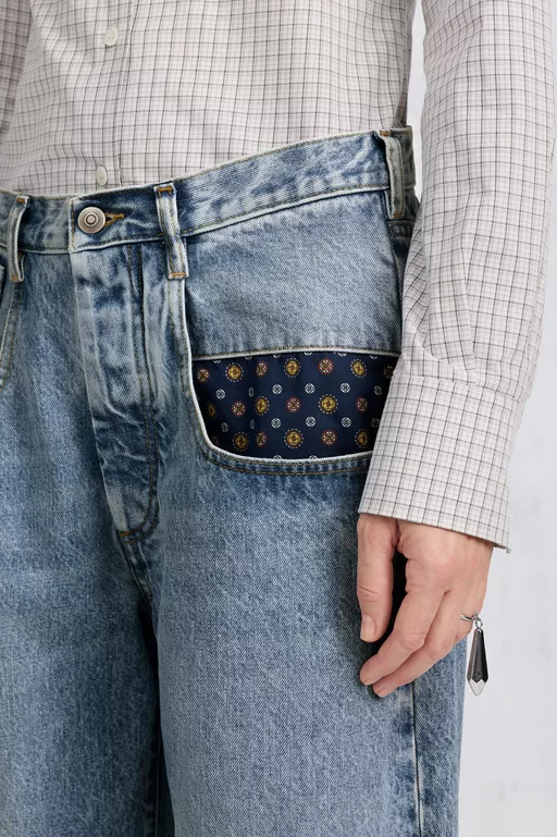 Pocket Square Jeans - Denim