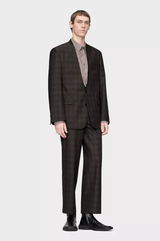 Folded Collar Wool Blazer - Jackets