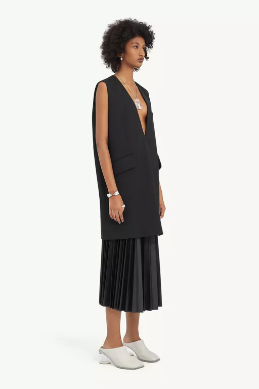 Tailoring Wool Mini Dress - Maxi Dress