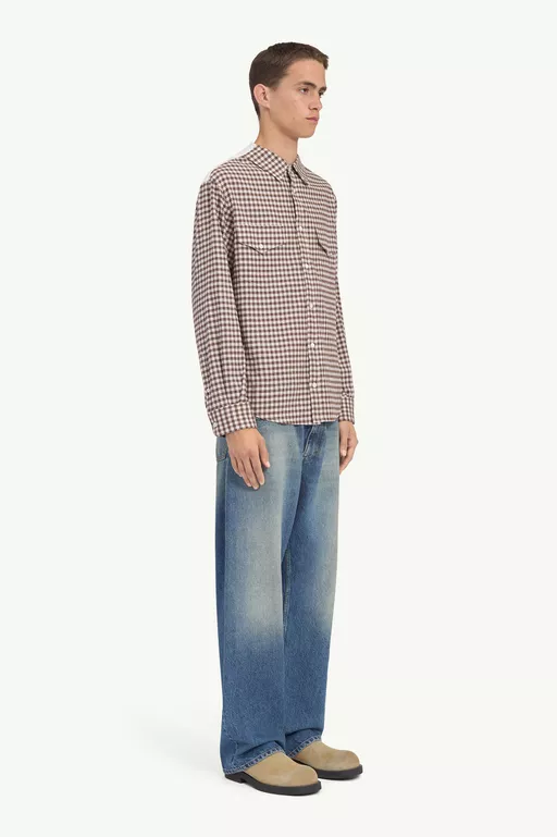 Chemise en flanelle &agrave; carreaux - Chemises