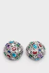 Polished palladio - Cluster Show Sphere Earrings