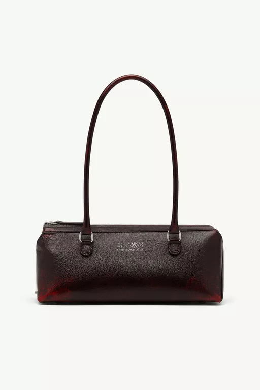Bauletto Shoulder Bag Medium crackled leather