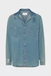 Light Blue - Taped Denim Shirt