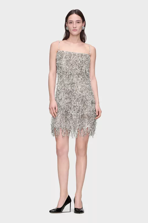 Dipped Dots Slip Dress - Mini Dress