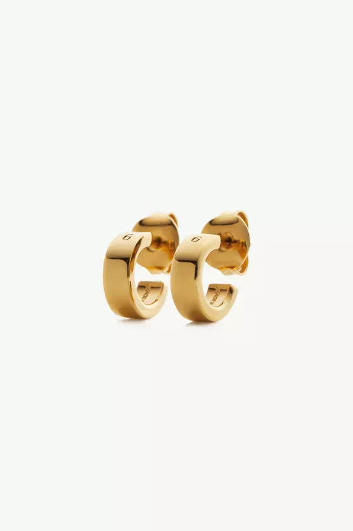 Numeric Minimal Signature Hoop Earrings - Earrings