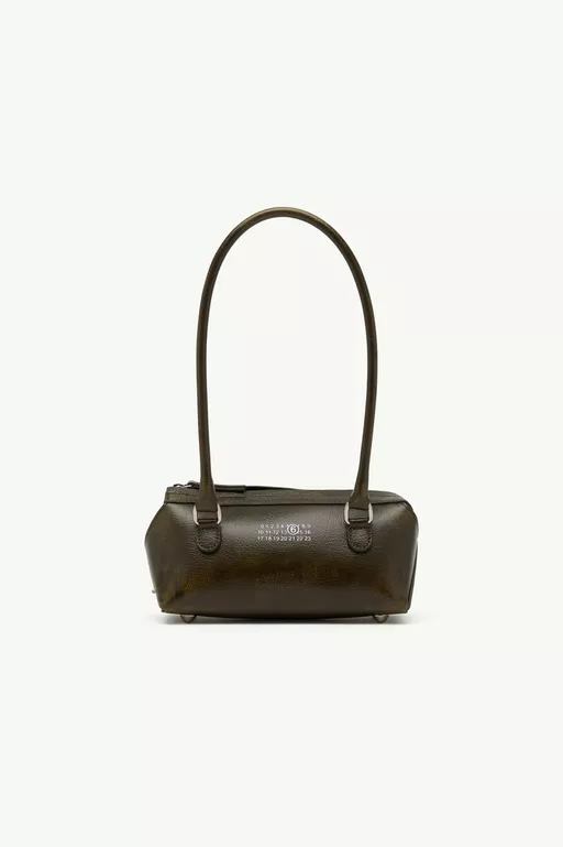 Bauletto Shoulder Bag Mini crackled leather