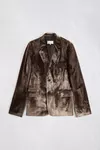 Brown - Fusion Velvet Blazer