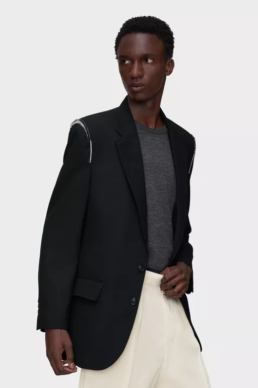 Wool single-breasted blazer - Jackets
