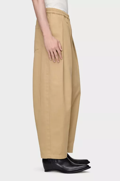 Dropped-Rise Cotton Trousers - Pants
