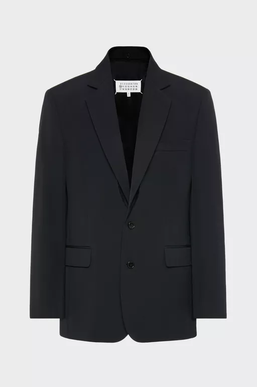 Folded Collar Wool Blazer - Jackets