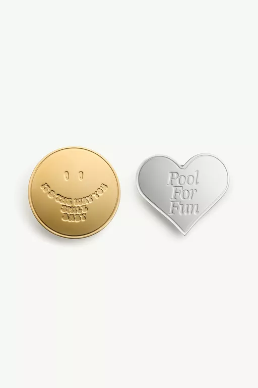 Souvenir sticker two-tone earrings - Earrings