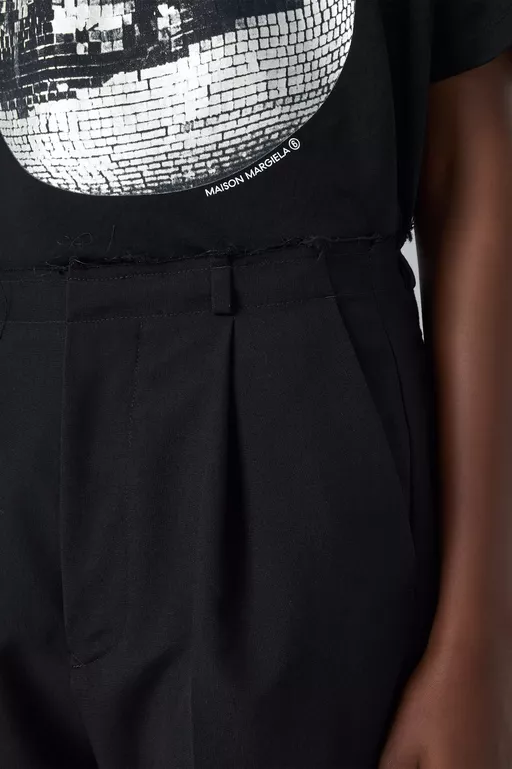 Wool wide-leg trousers - Pants