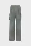 Sage - Cotton-blend cargo trousers