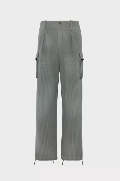 Cotton-blend cargo trousers - Pants