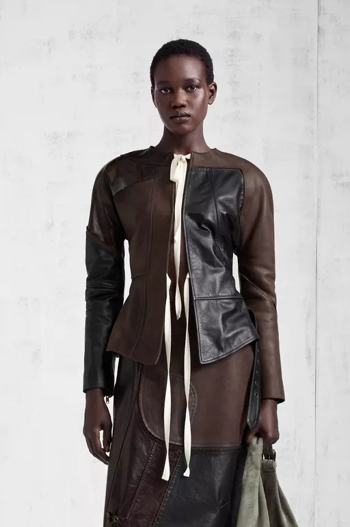 Assemblage Calf Leather Jacket - Jackets