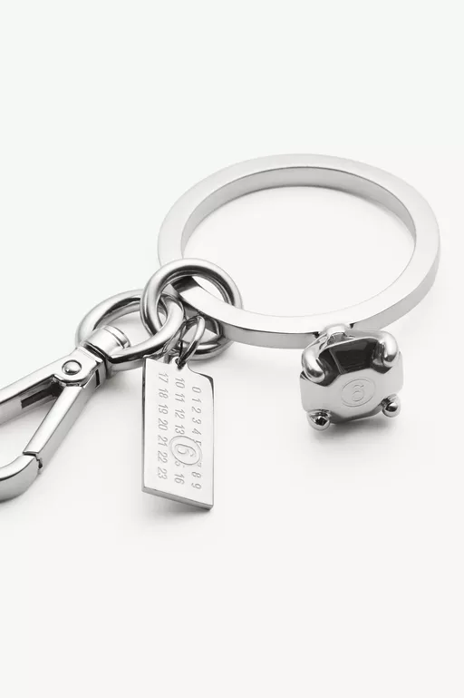 Polished palladium clip keyring - Key Rings