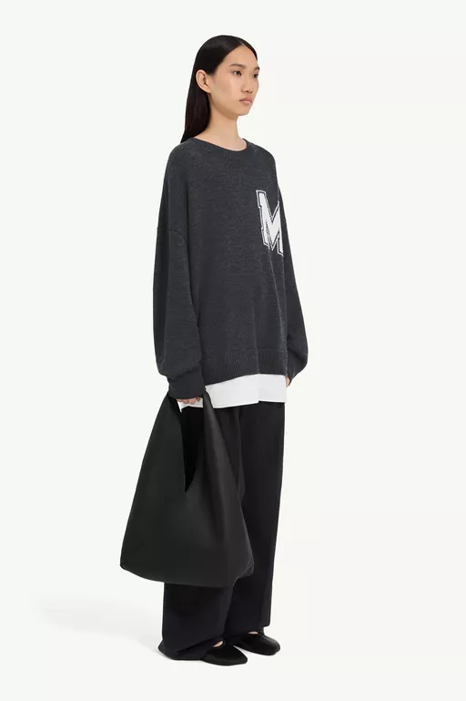 Two-in-one varsity knit sweater - Knitwear