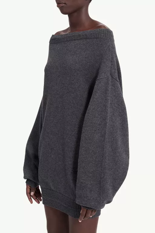 Merino wool knitted dress - Mini Dress