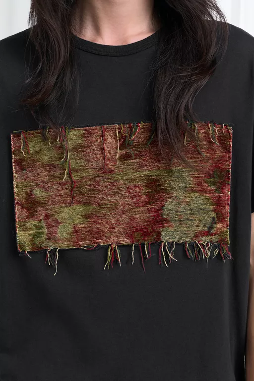 Tapestry Patch Cotton T-Shirt - T-shirts