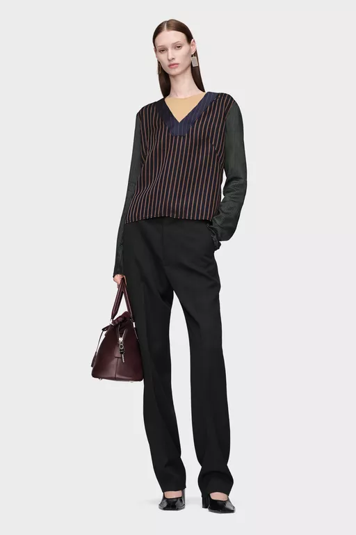 Printed Long-Sleeve Top - Tops