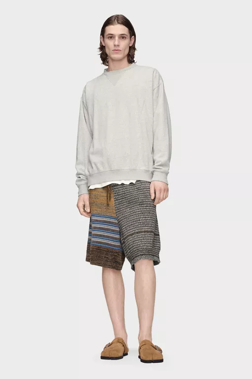 Patchwork Knit Shorts - Shorts