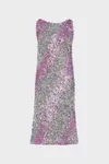Silver - Foil Knit Midi Dress