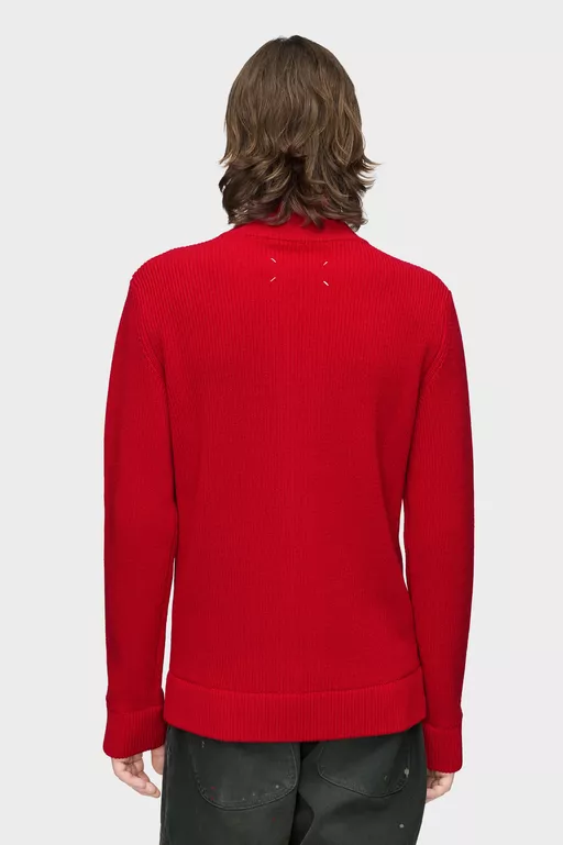 Cardigan in maglia con zip - Maglieria