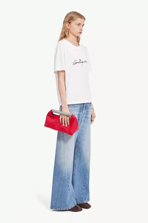 Overdyed handwritten-print T-shirt - T-shirts