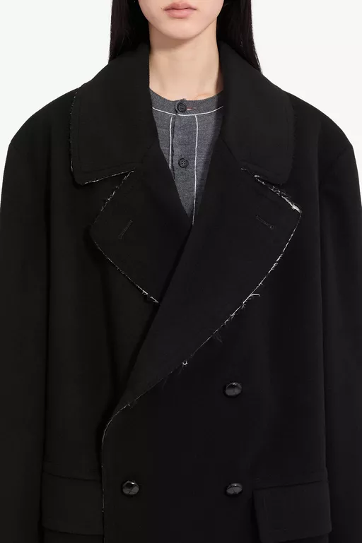 Raw-edge wool coat - Coats