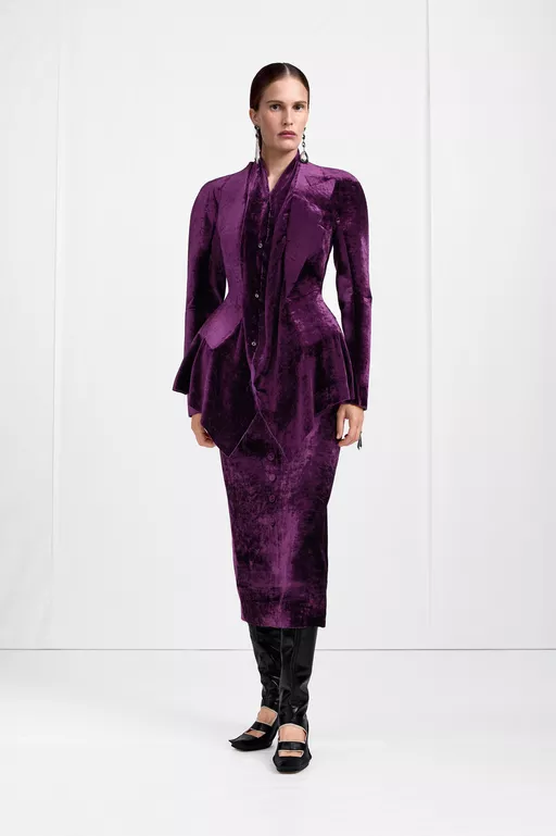 Fusion Velvet Structured Blazer - Jackets